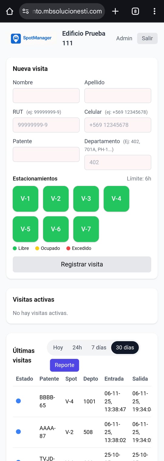 Vista desde dispositivo móvil